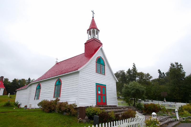 20090830_150646 D3.jpg - Restored Old Church, Tadoussac, Quebec.  It is the oldest wooden church in North America